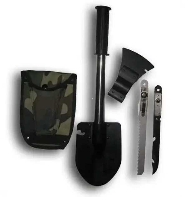 Лопатка 4 в 1 ЕРМАК туристический нож, пила, лопата, топор - изображение 1