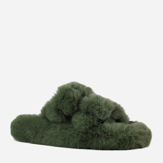 Klapki damskie z futerkiem Colors of California HC.SLIPPERS03/MIL 39 26 cm Zielone (8056863846196) - obraz 2