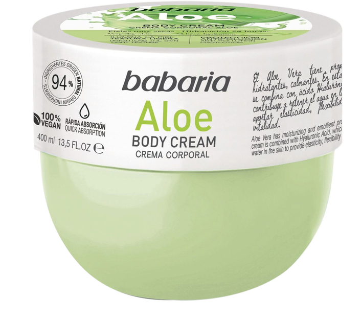 Krem do ciała Babaria Aloe Body Cream 400 ml (8410412100281) - obraz 1