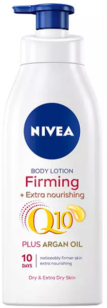 Молочко для тіла Nivea Q10 + Argan Oil Firming Body Milk 400 мл (4005900862389) - зображення 1