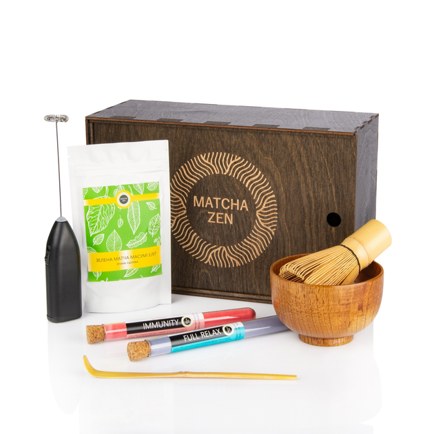 Подарочный набор чая матча "Макси бокс" белый ТМ Matcha Zen от продавца ...