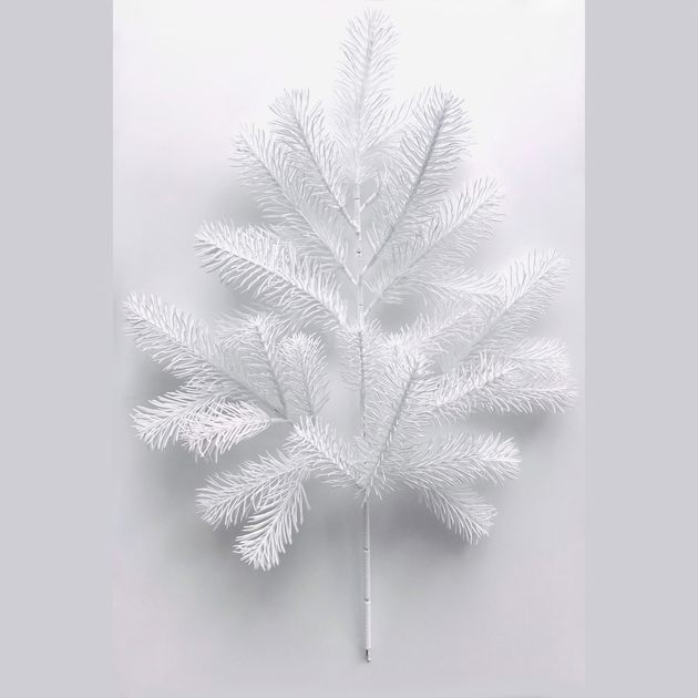 Декоративная ветка с перьями Trixypona 61 см белая