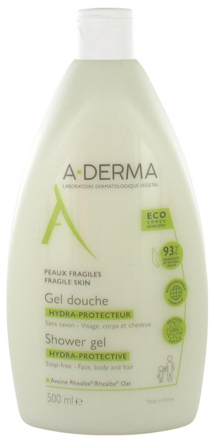 Гель для душу A-Derma Hydra-Protective Shower Gel 500 мл (3282770145908) - зображення 1
