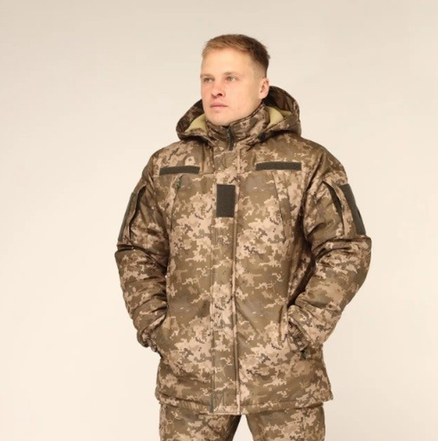 Теплая зимняя форма водонепроницаемая, комплект куртка и штаны, силикон+флис, 50р - изображение 2