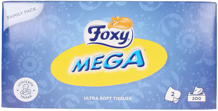 Chusteczki nawilżane Foxy Mega Tissues 200 Units (8008260004242) - obraz 1
