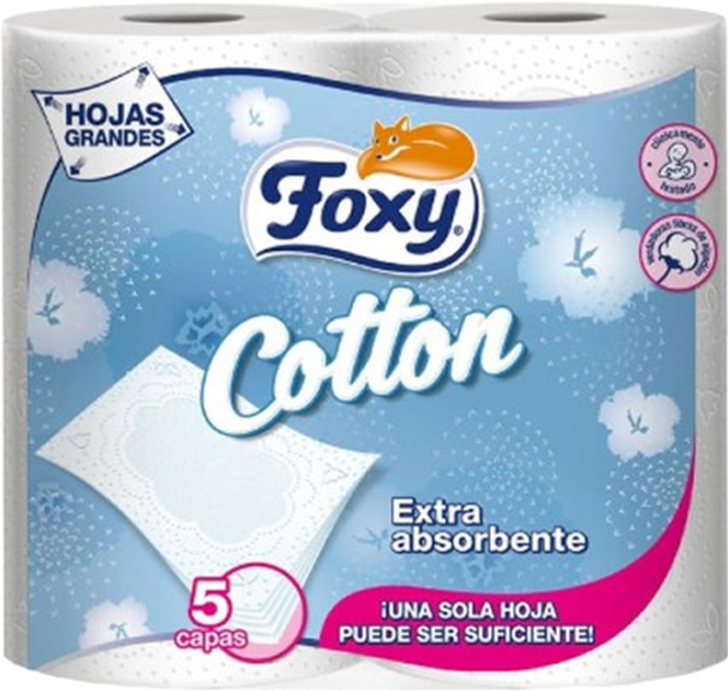 Туалетний папір Foxy Cotton 5 Layers 4 рулони (8008260001654) - зображення 1
