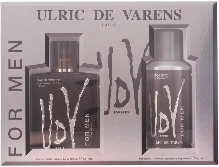 Zestaw Ulric De Varens UDV Men Woda toaletowa 100 ml + Dezodorant 200 ml (3326240045470) - obraz 1