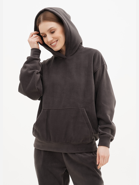 Худи теплое оверсайз женское EQUILIBRI FS FL Hoody S Темно-серое ...