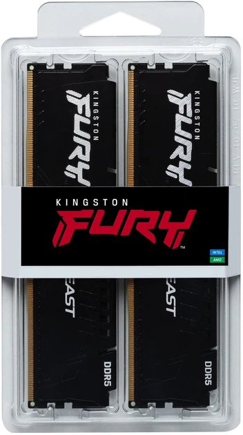 Pamięć RAM Kingston FURY DDR5-5600 131072MB PC5-44800 (kit of 4x32768) Beast 2Rx8 Black (KF556C40BBK4-128) - obraz 4