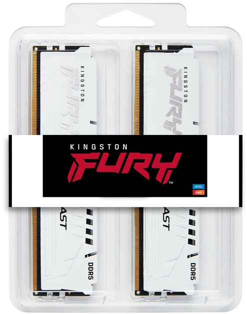 Оперативна пам'ять Kingston FURY DDR5-5200 131072MB PC5-41600 (Kit of 4x32768) Beast 2Rx8 White (KF552C40BWK4-128) - зображення 4