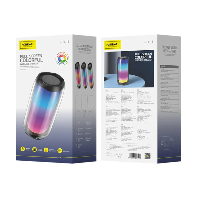 Акустическая система Foneng BL15 Full Screen Colorful Bluetooth Speaker - изображение 2