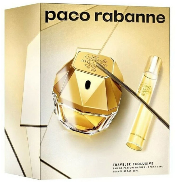 Zestaw damski Paco Rabanne Lady Million Woda perfumowana damska 80 ml + Woda perfumowana damska 20 ml (3349668604623) - obraz 1