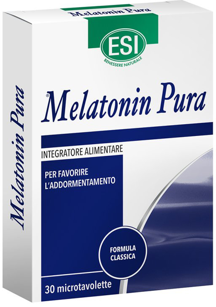 Натуральна харчова добавка ESI Melatonin Pura 1 мг 30 таблеток (8008843010875) - зображення 1