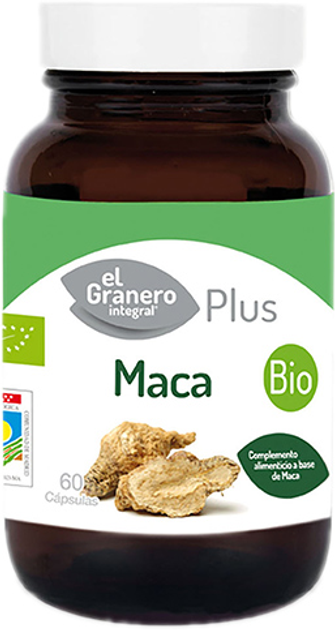 Натуральна харчова добавка El Granero Maca Bio 560 мг 60 капсул (8422584033960) - зображення 1