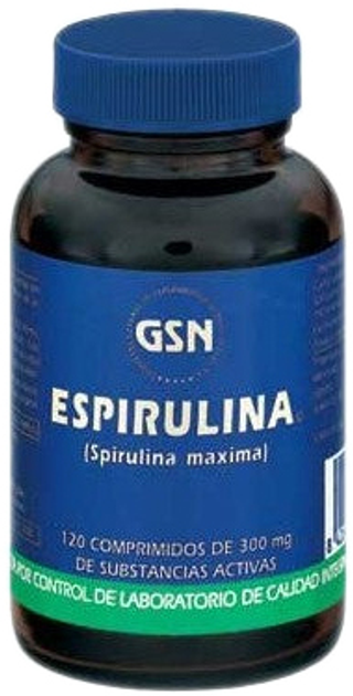 Натуральна харчова добавка GSN Espirulina 300 мг 120 капсул (8426609020133) - зображення 1