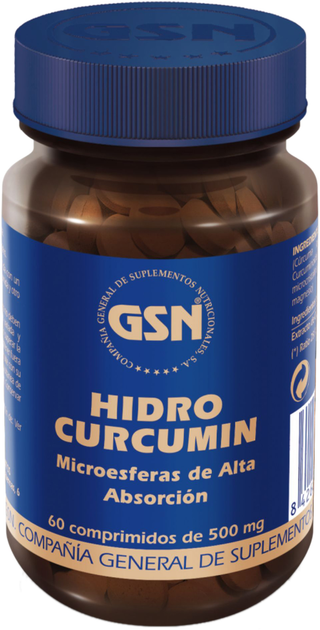 Naturalny suplement diety GSN Hidrocurcumin 60 kapsułek (8426609020607) - obraz 1