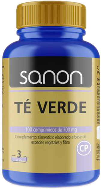 Suplement diety Sanon Te Verde 700 mg 100 tabletek (8431081505146) - obraz 1