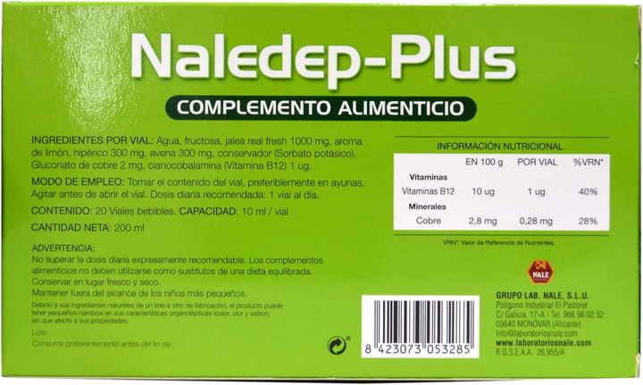 Suplement diety Naledep-Plus 20 ampułek (8423073053285) - obraz 2