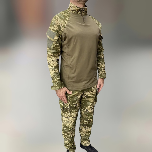 Військова форма COMBAT Wolfrap (убакс і штани) розмір 3XL, бавовна, український піксель - зображення 1