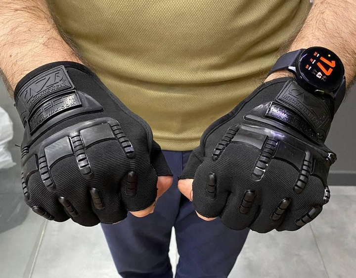 Перчатки тактические Беспальцевые Yakeda, цвет черный, размер L - изображение 2