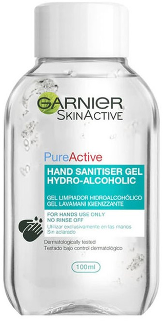 Гель-антисептик Garnier SkinActive Hand Sanitiser Gel Hydro Alcoholic 100 мл (3600542383387) - зображення 1