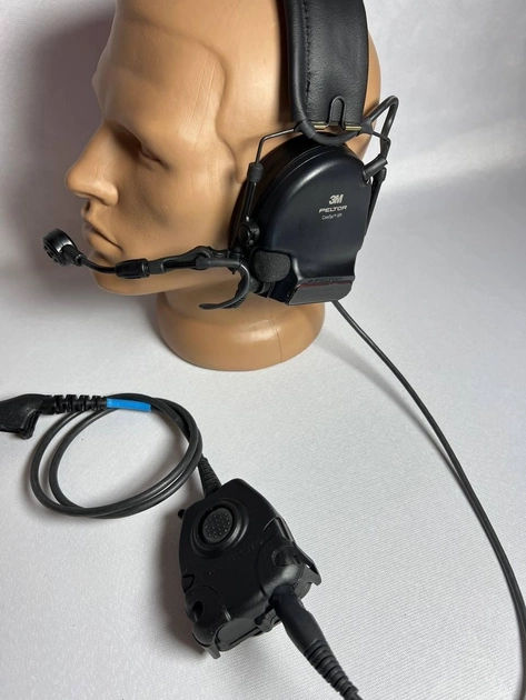 Навушники активні з мікрофоном та PTT кнопкою 3M Peltor Comtac XPI Black - изображение 2