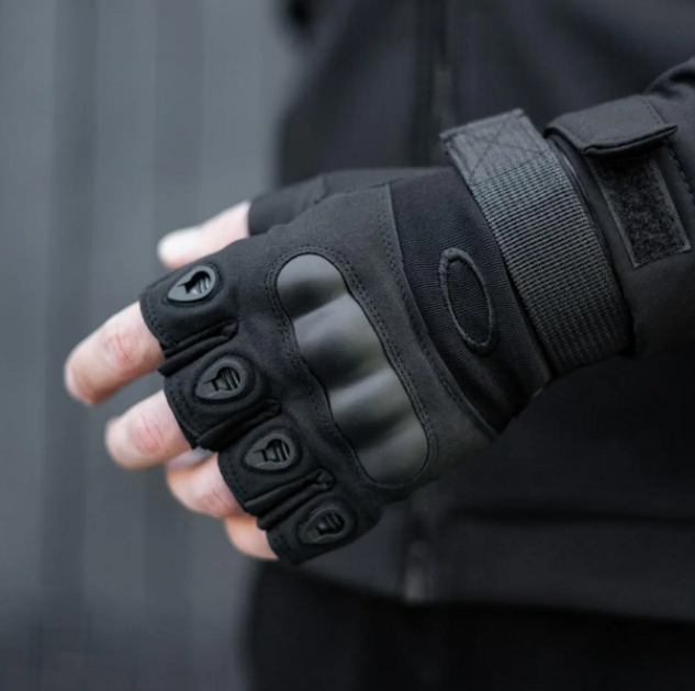 Тактические перчатки без пальцев Combat XL черный - изображение 1