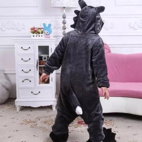 Пижама Кигуруми Слип Для Мальчиков Kigurumi Волк Серый 145-155 см. (1065/3) - изображение 6