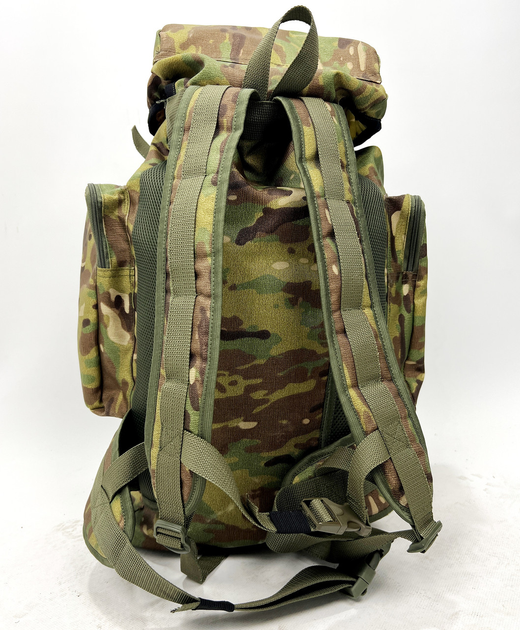 Рюкзак военный 60 л ТТХ Polycordura 900D, мультикам - изображение 2