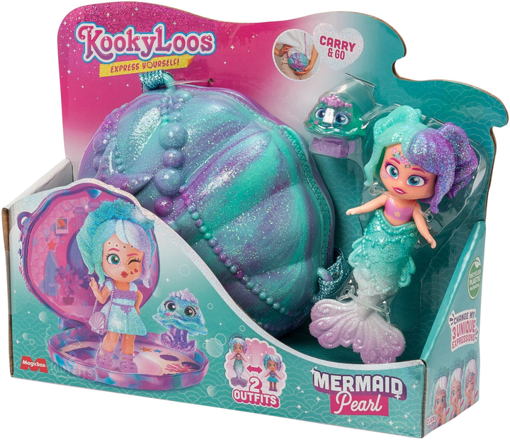 Lalka Magic Box KookyLoos Kooky Mermaids Syrena Pearl 8 cm (8431618026601) - obraz 1