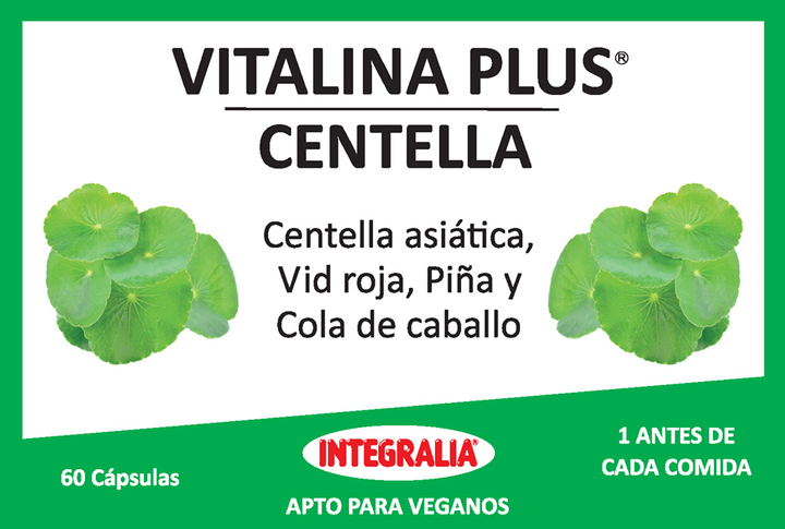 Натуральна харчова добавка Integralia Vitamina Plus Centella 30 капсул (8436000543582) - зображення 1