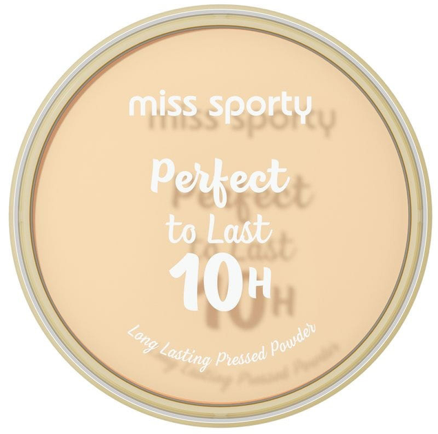 Puder Miss Sporty Perfect To Last 10H Long Lasting Pressed Powder 050 Transparent 9 g (3616304428449) - obraz 1