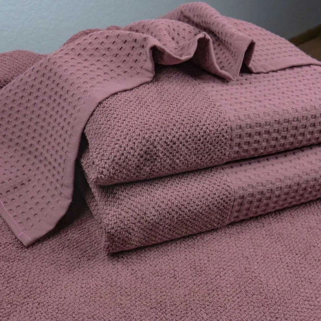 Полотенце махровое Вафельний Бордюр GM Textile 40х70см 500г/м2 (Виноград) - изображение 2