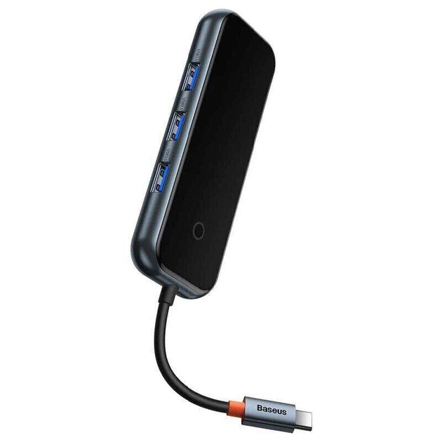USB-hub хаб 4-в-1 Type-C на USB3.0*3/Type-C BASEUS AcmeJoy Серый (WKJZ010013) - изображение 5
