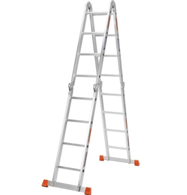 Лестница-трансформер алюминиевая BLUETOOLS (4х4 ступени) (160-9013 ...