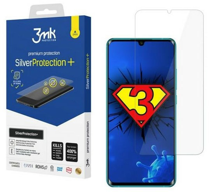 Захисна плівка 3MK Silver Protect+ для Xiaomi Mi Note 10 антимікробна (5903108302227) - зображення 1
