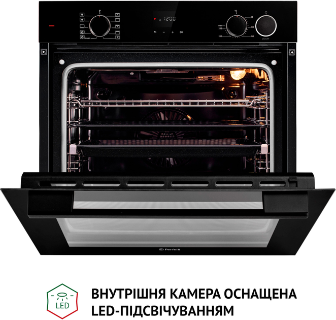 Духова шафа електрична Perfelli DIAMOND 6D10NS NERO - зображення 7
