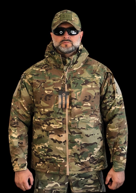 Зимова тактична куртка на Omni-Heat підклала УКР ТАКТ мультикам 56 - зображення 1