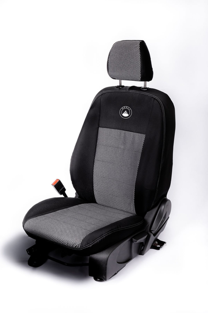 Комплект модельных чехлов AMI.AUTO из автоткани черно-серые на Джили GC 6 (Geely GC 6) 2014+ седан - изображение 2