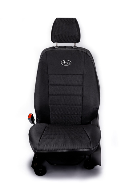 Комплект модельных чехлов AMI.AUTO из автоткани черные на Субару ХВ (Subaru XV) 2011-2017 джип - изображение 3