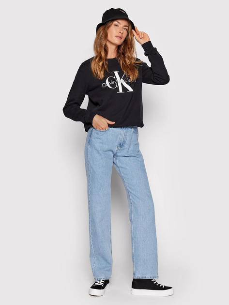 Світшот жіночий Calvin Klein Jeans J20J219140-BEH L Чорний (8719855869022) - зображення 3