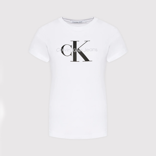 Футболка жіноча Calvin Klein Jeans J20J219142-YAF S Біла (8719855868117) - зображення 5