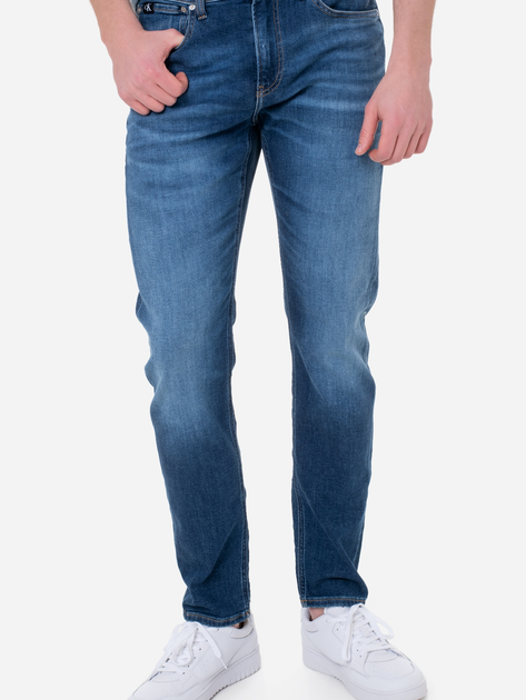 Jeansy slim fit męskie Calvin Klein Jeans J30J323691-1BJ W32L32 Ciemnoniebieskie (8720107893160) - obraz 1