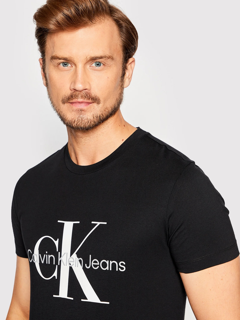 Футболка бавовняна чоловіча Calvin Klein Jeans J30J320935-BEH XL Чорна (8719855868957) - зображення 4
