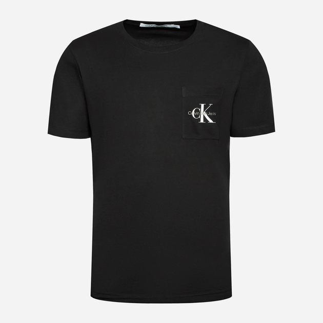 Футболка бавовняна чоловіча Calvin Klein Jeans J30J320936-BEH M Чорна (8719855869152) - зображення 5