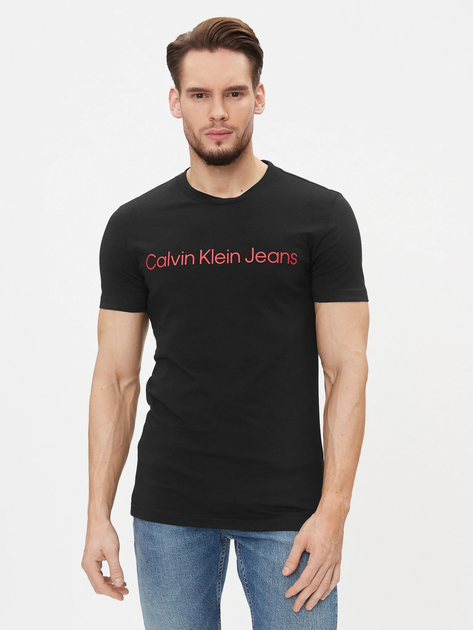 Футболка бавовняна чоловіча Calvin Klein Jeans J30J322552-0GM XL Чорна (8719856760793) - зображення 1
