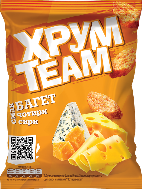 Упаковка багета ХрумTeam 4 сири 60 г х 24 шт (1.44 кг) (4823063127066) - изображение 2