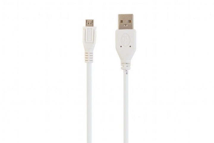 Кабель Gembird USB 2.0 - MicroUSB 5pin 0.5 м White (CCP-mUSB2-AMBM-W-0.5M) - зображення 1