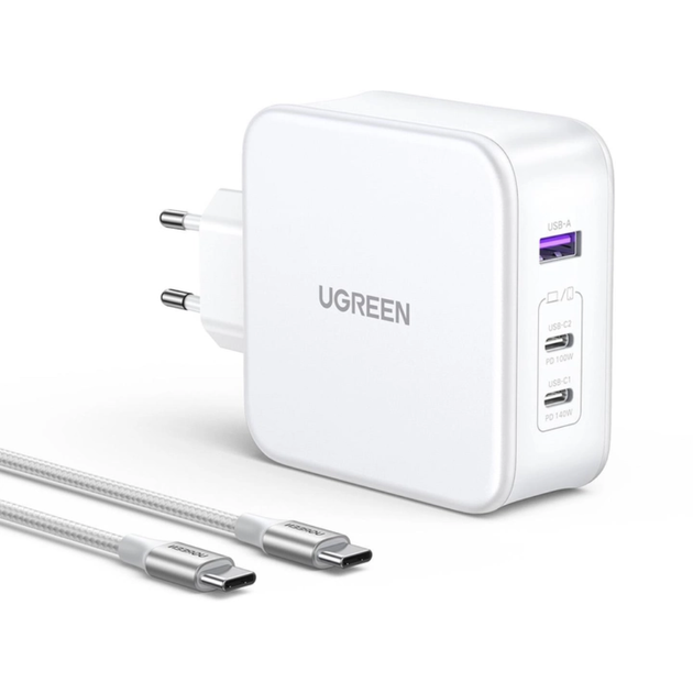 Зарядное устройство Ugreen CD289/15339 3хUSB 5A универсальное Белый - Фото 4 Зарядное устройство Ugreen CD289/15339 3хUSB 5A универсальное Белый - изображение 4