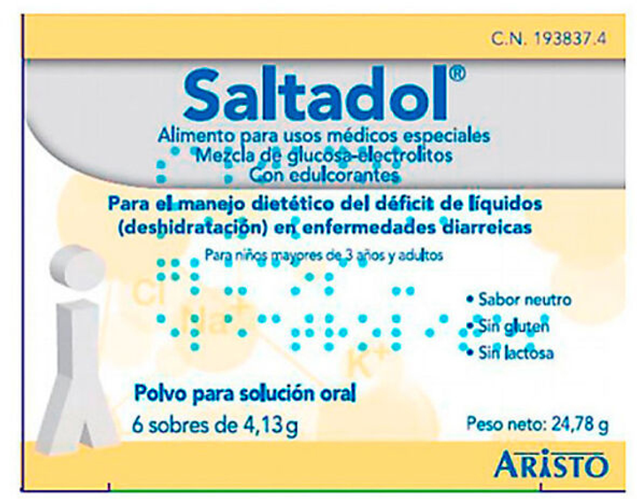 Roztwór fizjologiczny Saltadol Oral Solution Powder 6 Sachets (8470001501134) - obraz 1